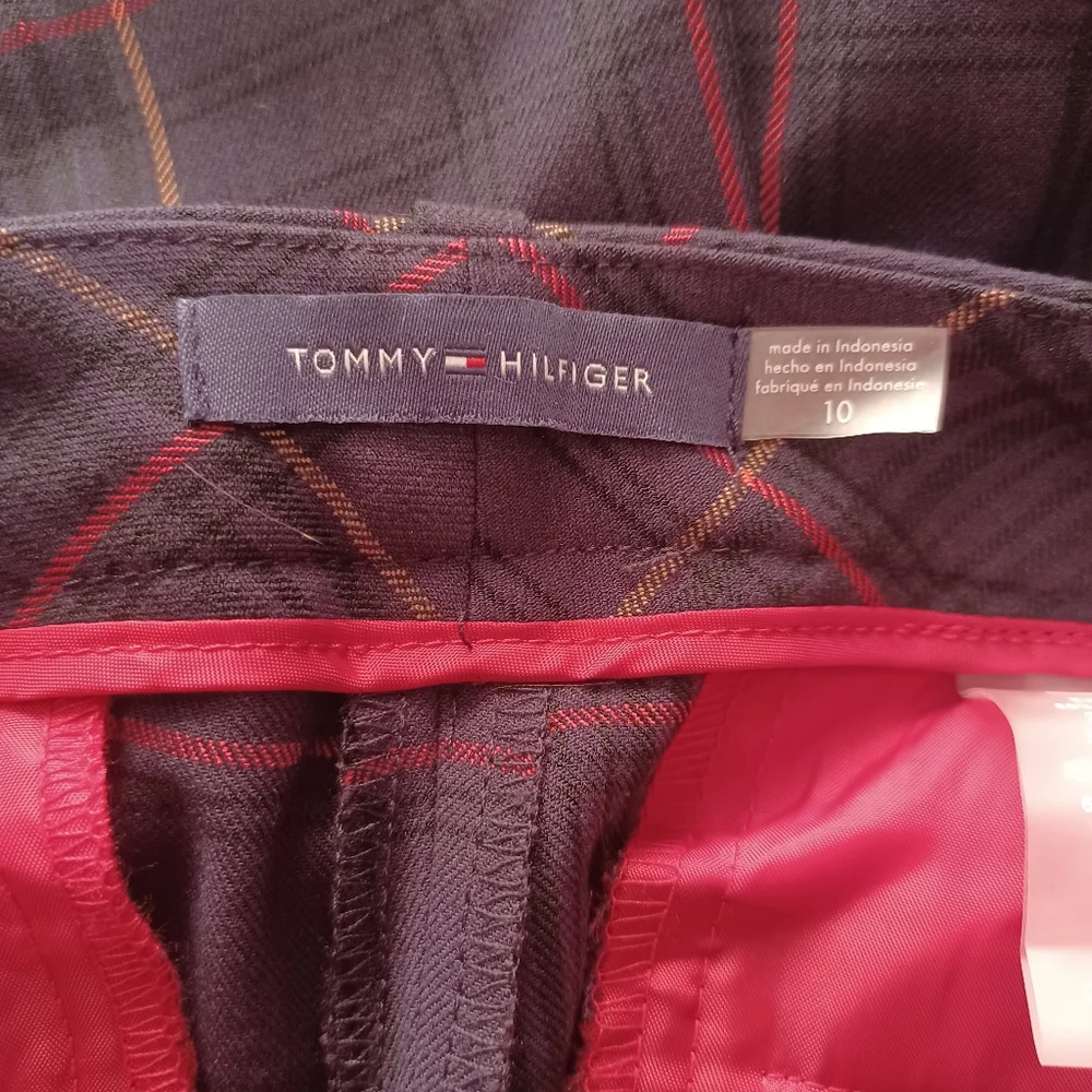 Tommy Hilfiger Plaid Slacks - Navy and Red - Picture 4 of 6